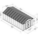 Abri de jardin en polycarbonate 21,3m² sans plancher YUKON - Palram