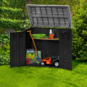 Coffre de jardin multifonctions toit plat en résine 1200L Keter NOIR