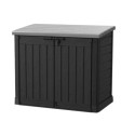 Coffre de jardin multifonctions toit plat en résine 1200L Keter NOIR