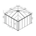 Pergola fermée en aluminium et polycarbonate Ledro 3600 - Canopia