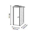 Abri en PVC 1,16m² Evo Tuscany 100.1 monopente réversible – Garofalo