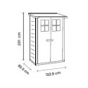 Abri 1,32m² en PVC avec plancher Evo Tuscany 100 monopente – Garofalo