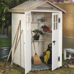 Abri de jardin en PVC 1,97m² avec plancher Evo Tuscany 120 – Garofalo