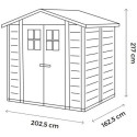 Abri de jardin en PVC 3,98m² avec plancher Evo Tuscany 200 – Garofalo