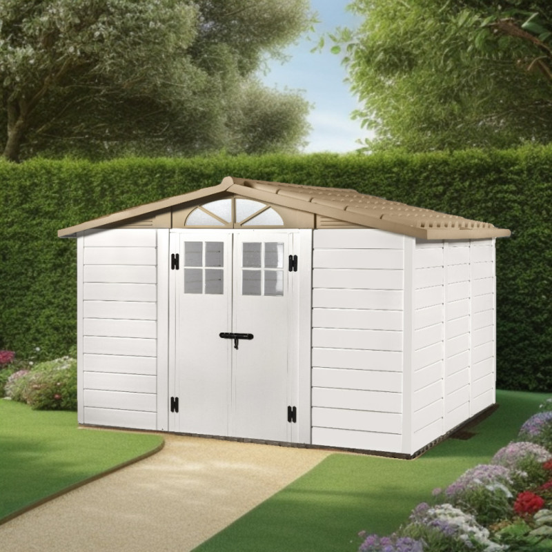 Abri de jardin en PVC 6,85m² avec plancher Evo Tuscany 280 – Garofalo