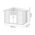 Abri de jardin en PVC 6,85m² avec plancher Evo Tuscany 280 – Garofalo
