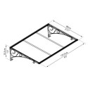 Auvent marquise en polycarbonate 2 mm VENUS™ 1350 – Palram