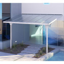 Toit de terrasse ajustable en aluminium laqué blanc 3,75x2,55m X-METAL
