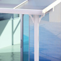 Toit de terrasse ajustable en aluminium laqué blanc 3,75x2,55m X-METAL