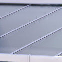 Toit de terrasse ajustable en aluminium laqué blanc 3,75x2,55m X-METAL