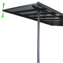 Toit de terrasse ajustable en aluminium laqué blanc 3,75x2,55m X-METAL