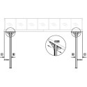 Toit de terrasse ajustable en aluminium laqué blanc 3,05x4,36m X-METAL