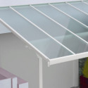 Toit de terrasse ajustable en aluminium laqué blanc 3,05x5,57m X-METAL