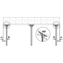 Toit de terrasse ajustable en aluminium laqué blanc 3,05x5,57m X-METAL