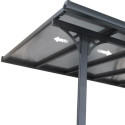 Toit de terrasse ajustable en aluminium laqué blanc 3,05x5,57m X-METAL