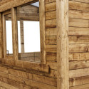 Serre de jardin en bois 6m² madriers 28mm traités marron Gardy Shelter