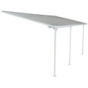 Toit de terrasse ajustable en aluminium laqué blanc 3,05x6,18m X-METAL