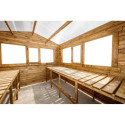Etagères pour serre de jardin 9m² en bois massif traité Gardy Shelter