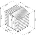 Abri de jardin en métal aspect bois 4,6m² + kit d'ancrage - X-METAL