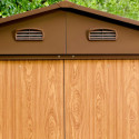 Abri de jardin en métal aspect bois 4,6m² + kit d'ancrage - X-METAL
