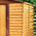 Abri de jardin en métal aspect bois 6,62m² + kit d'ancrage - X-METAL