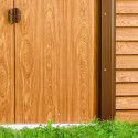 Abri de jardin en métal aspect bois 6,62m² + kit d'ancrage - X-METAL