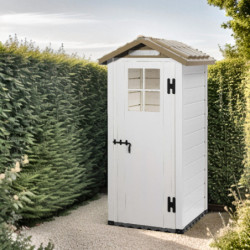 Abri de jardin 0,93m² en PVC avec plancher Evo Tuscany 80 – Garofalo