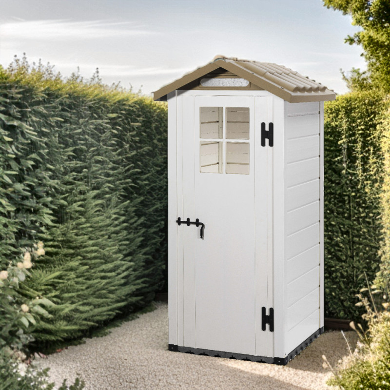 Abri de jardin 0,93m² en PVC avec plancher Evo Tuscany 80 – Garofalo
