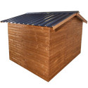 Abri Therma 10,60m² en bois thermo traité et toit en acier HABRITA