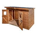 Abri Theora 6,45m² en bois thermo traité et toiture Onduline HABRITA