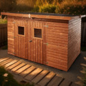 Abri Theora 7,33m² en bois thermo traité et toiture Onduline HABRITA	