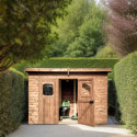 Abri Theora 7,33m² en bois thermo traité et toiture Onduline HABRITA	