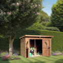 Abri Theora 7,33m² en bois thermo traité et toiture Onduline HABRITA	