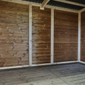 Abri Theora 7,33m² en bois thermo traité et toiture Onduline HABRITA	