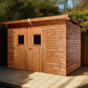 Abri Theora 6,78m² en bois thermo traité et toiture en acier HABRITA
