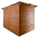 Abri Theora 6,78m² en bois thermo traité et toiture en acier HABRITA