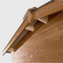 Abri Thermabri 7,81m² en bois thermo traité toiture en acier HABRITA