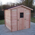 Abri DUBLIN 4,28m² en madriers Douglas 28mm sans plancher - HABRITA