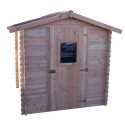Abri DUBLIN 4,28m² en madriers Douglas 28mm sans plancher - HABRITA