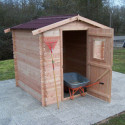 Abri DUBLIN 4,28m² en madriers Douglas 28mm sans plancher - HABRITA