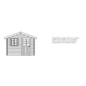 Abri de jardin Sologne 8,88 m² en bois massif 28mm autoclave - SOLID