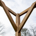 Pergola THONON 8,88m² en bois thermo chauffé sans couverture - HABRITA