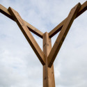 Pergola THONON 8,88m² en bois thermo chauffé sans couverture - HABRITA