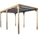 Pergola THONON 15,10m² en bois massif avec couverture PVC – HABRITA