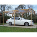 Pergola THONON 15,10m² en bois massif avec couverture PVC – HABRITA