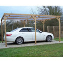 Pergola THONON 15,10m² en bois massif avec couverture PVC – HABRITA