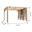 Pergola THERMAUVENT 10,67m² paroi avec ventelles mobiles HABRITA