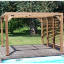 Pergola THERMAUVENT 10,67m² paroi avec ventelles mobiles HABRITA