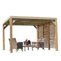 Pergola THERMAUVENT 10,67m² toiture et paroi avec ventelles HABRITA