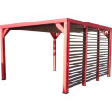 Pergola THERMAUVENT 10,67m² toiture et paroi avec ventelles HABRITA